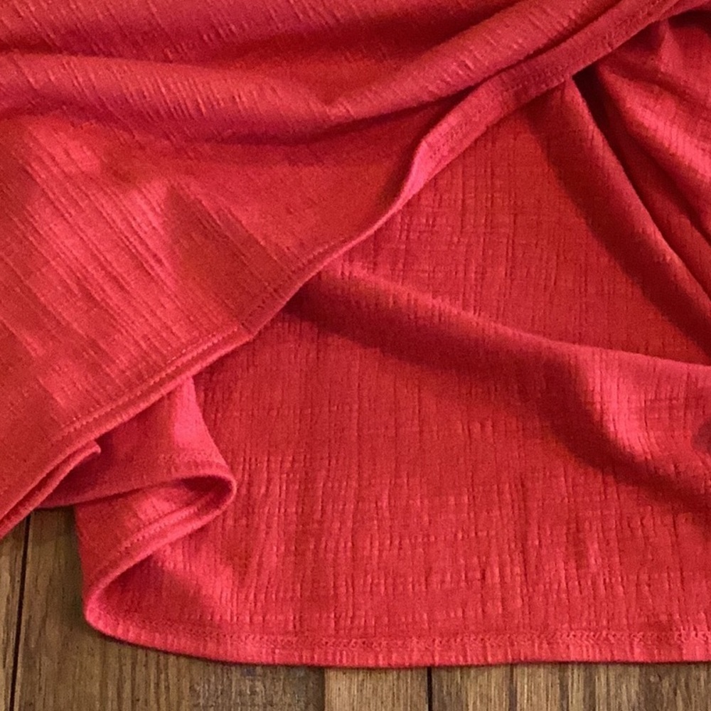 Women's Red Ruffle Sleeve Top - Picture 11 of 14